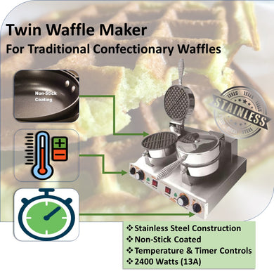 Twin Waffle Maker Machine