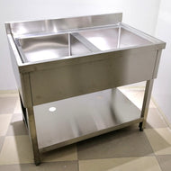 Stainless Steel Double-Bowl Sink With 