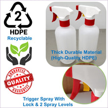 Load image into Gallery viewer, 500ml HDPE Reusable Spray Bottle For Sanitizer / Disinfectant / Plant / Cleaning / Watering / etc