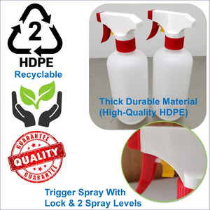 500ml HDPE Reusable Spray Bottle For Sanitizer / Disinfectant / Plant / Cleaning / Watering / etc