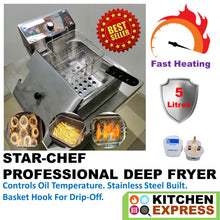 Load image into Gallery viewer, [SALE: $79 ONLY!] HI-TEMP Commercial/Professional Countertop Electric Deep Fryer (5L)