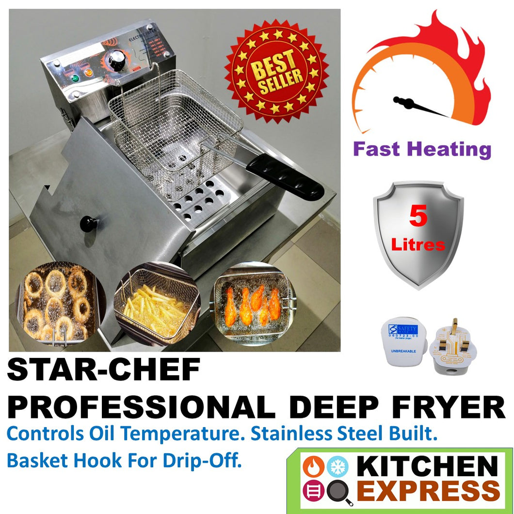 [SALE: $85 ONLY!] HI-TEMP Commercial/Professional Countertop Electric Deep Fryer (5L)