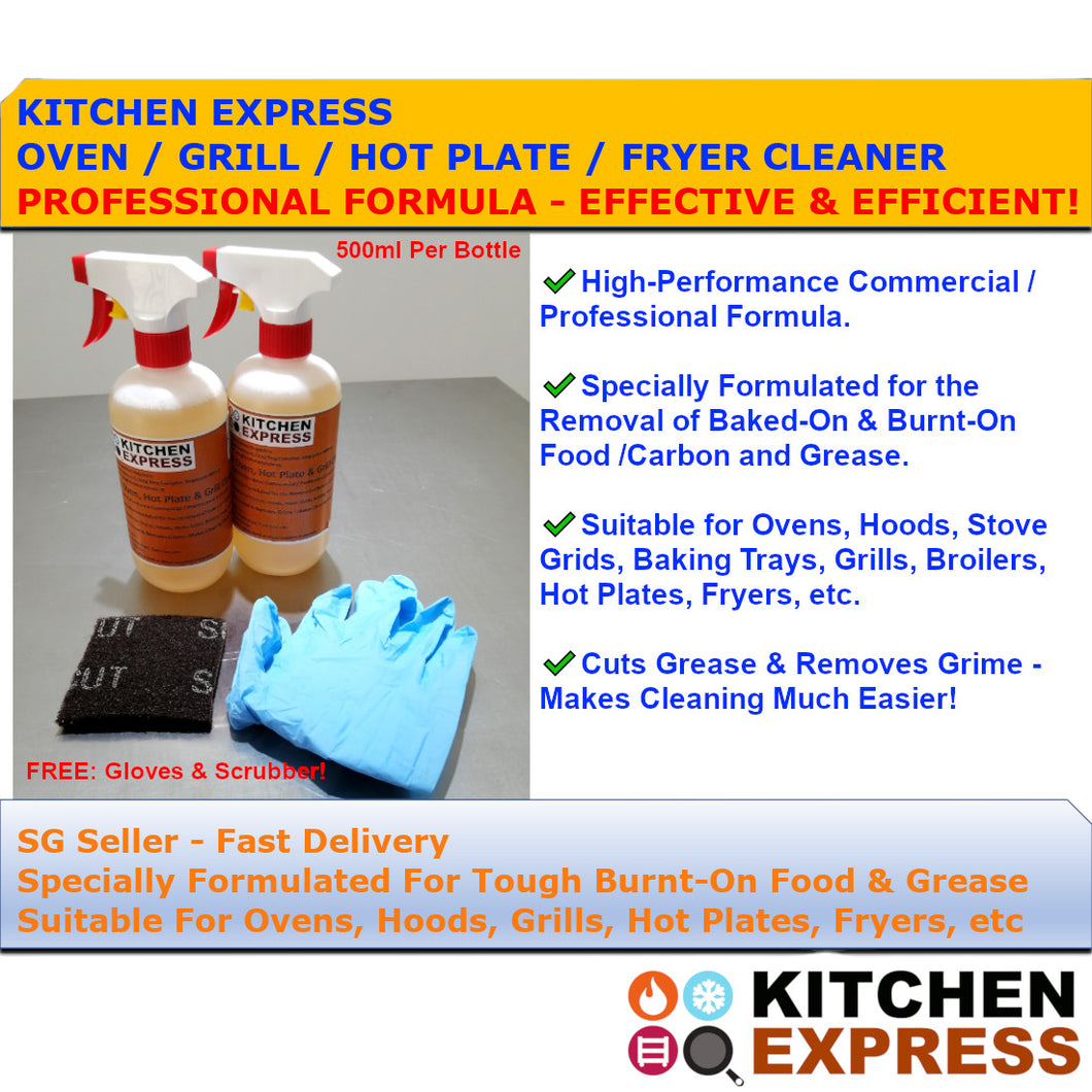 KX Oven / Grill / Tray / Stove Grid / Hot Plate / Fryer / Hood Cleaner 500ml