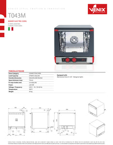 VENIX (ITALY) Electric Convection Oven (4-Tray)